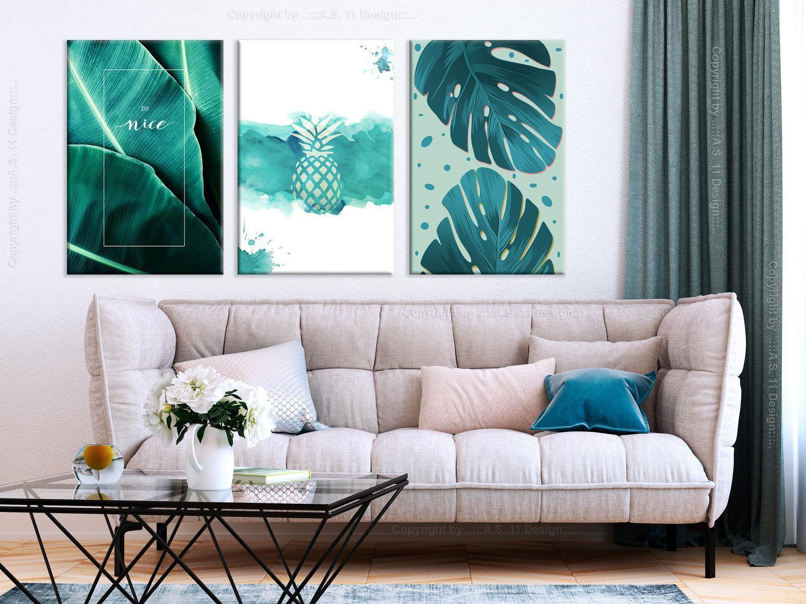 Tavla - Intense Lagoon (3 Parts)-Tavlor-Artgeist-peaceofhome.se