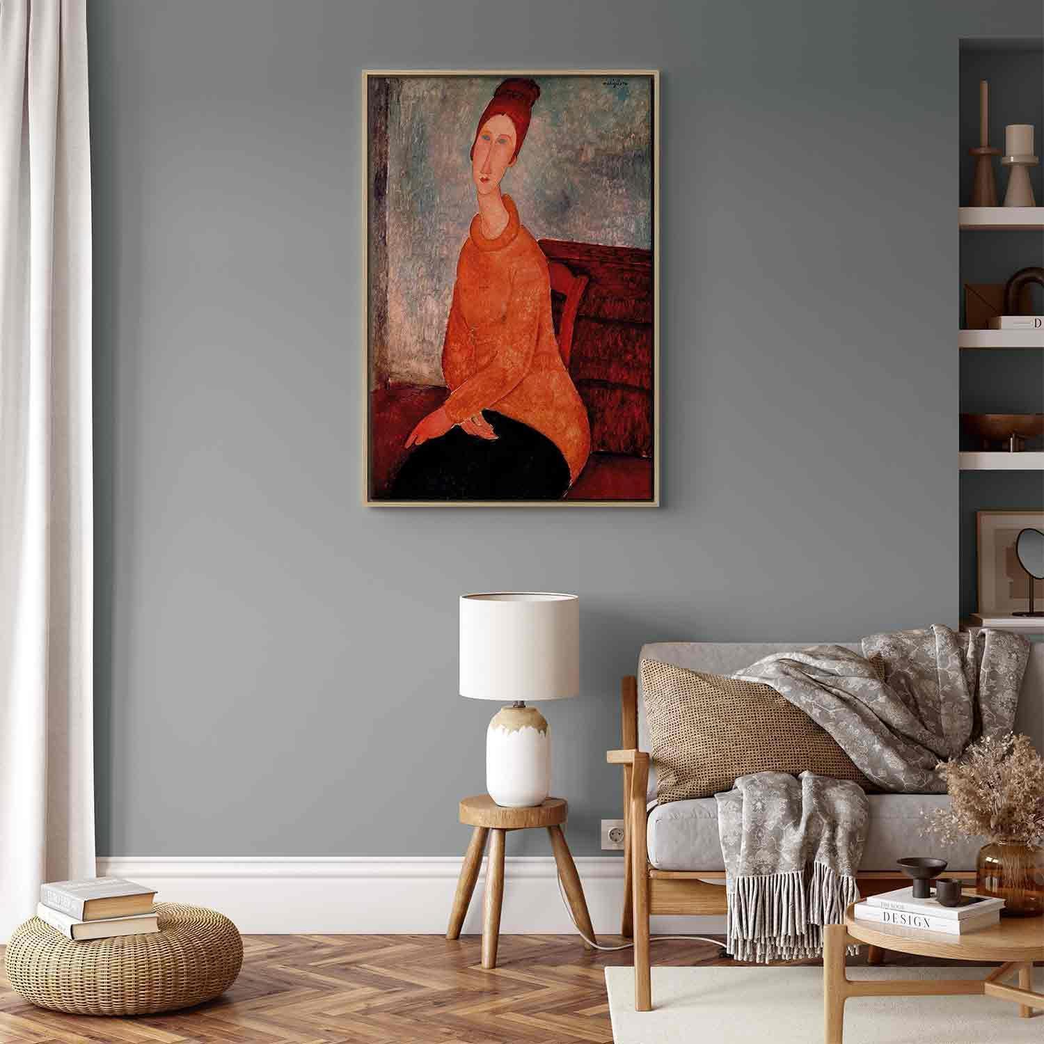 Tavla - Jeanne Hebuterne in a Yellow Sweater-Tavlor-Artgeist-peaceofhome.se
