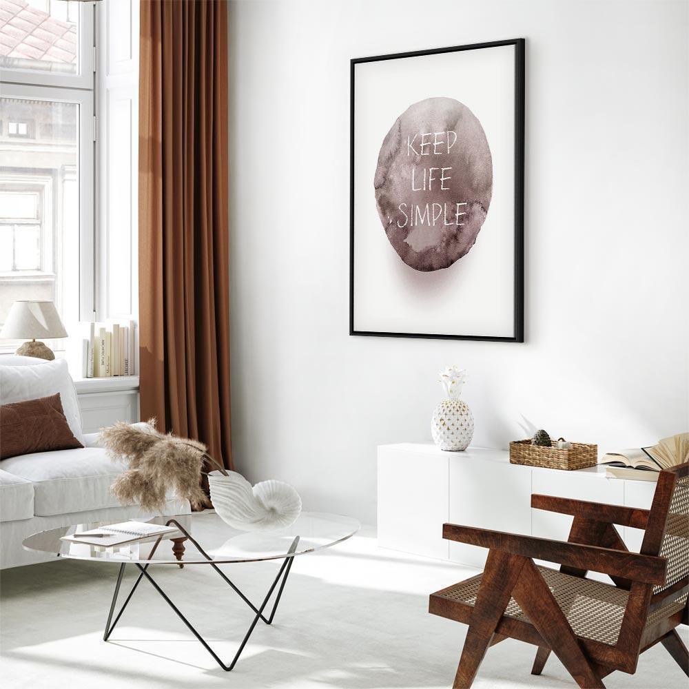 Tavla - Keep Life Simple (1 Part) Vertical-Tavlor-Artgeist-peaceofhome.se