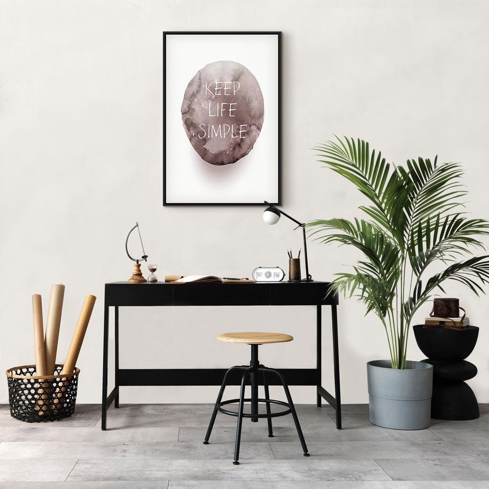 Tavla - Keep Life Simple (1 Part) Vertical-Tavlor-Artgeist-peaceofhome.se