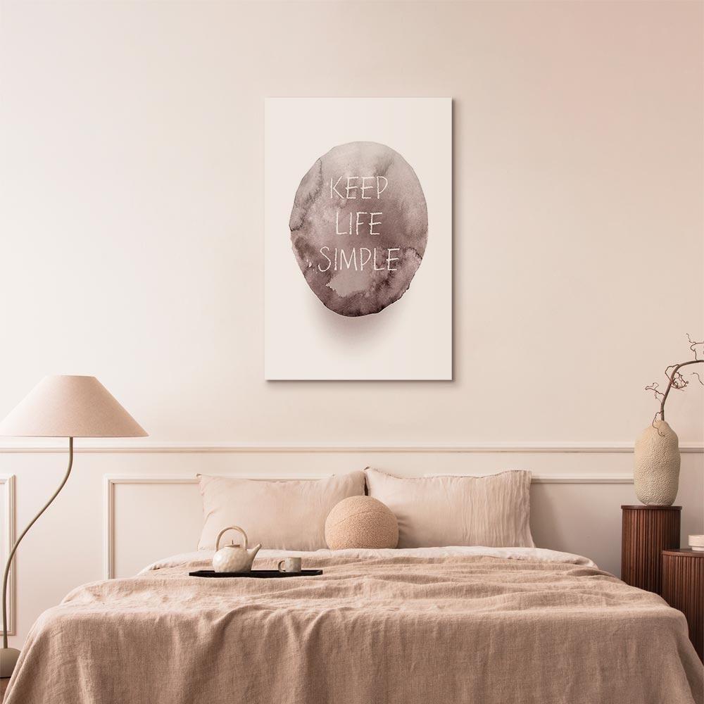 Tavla - Keep Life Simple (1 Part) Vertical-Tavlor-Artgeist-peaceofhome.se