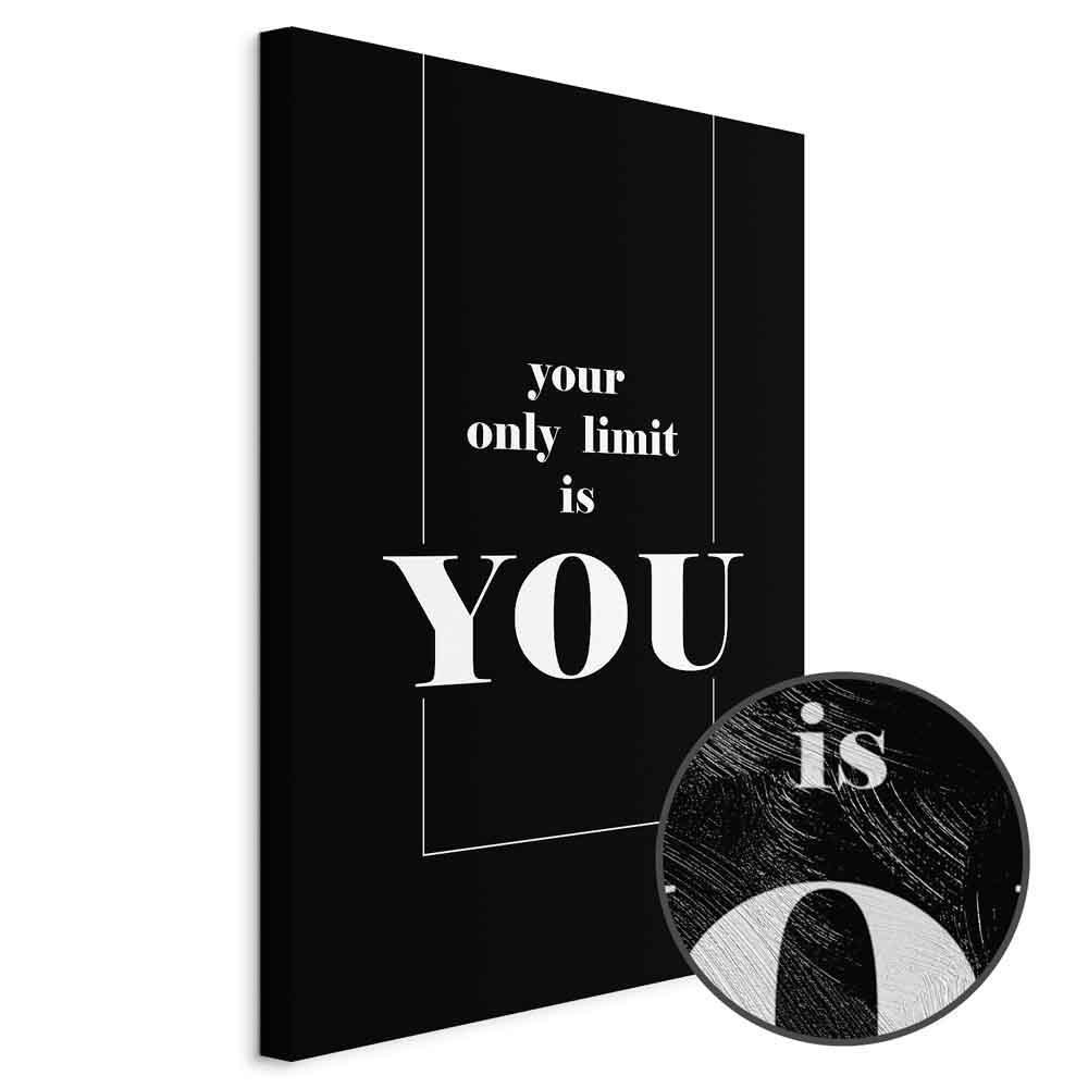 Tavla - Key to Success (1-part) - Black and White English Inscriptions-Tavlor-Artgeist-peaceofhome.se