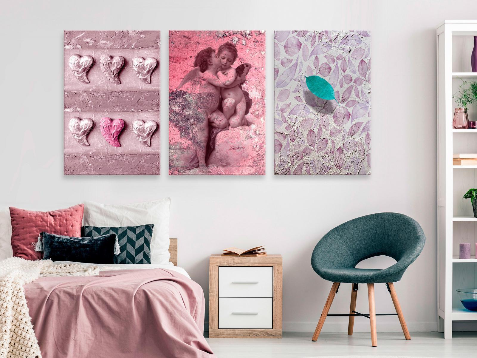 Tavla - Love Story (3 Parts)-Tavlor-Artgeist-Premium print-120x60-peaceofhome.se