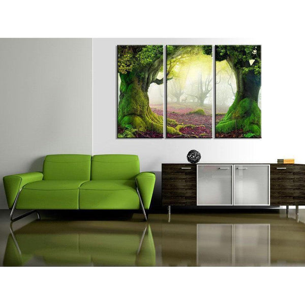 Tavla - Mysterious forest - triptych-Tavlor-Artgeist-peaceofhome.se