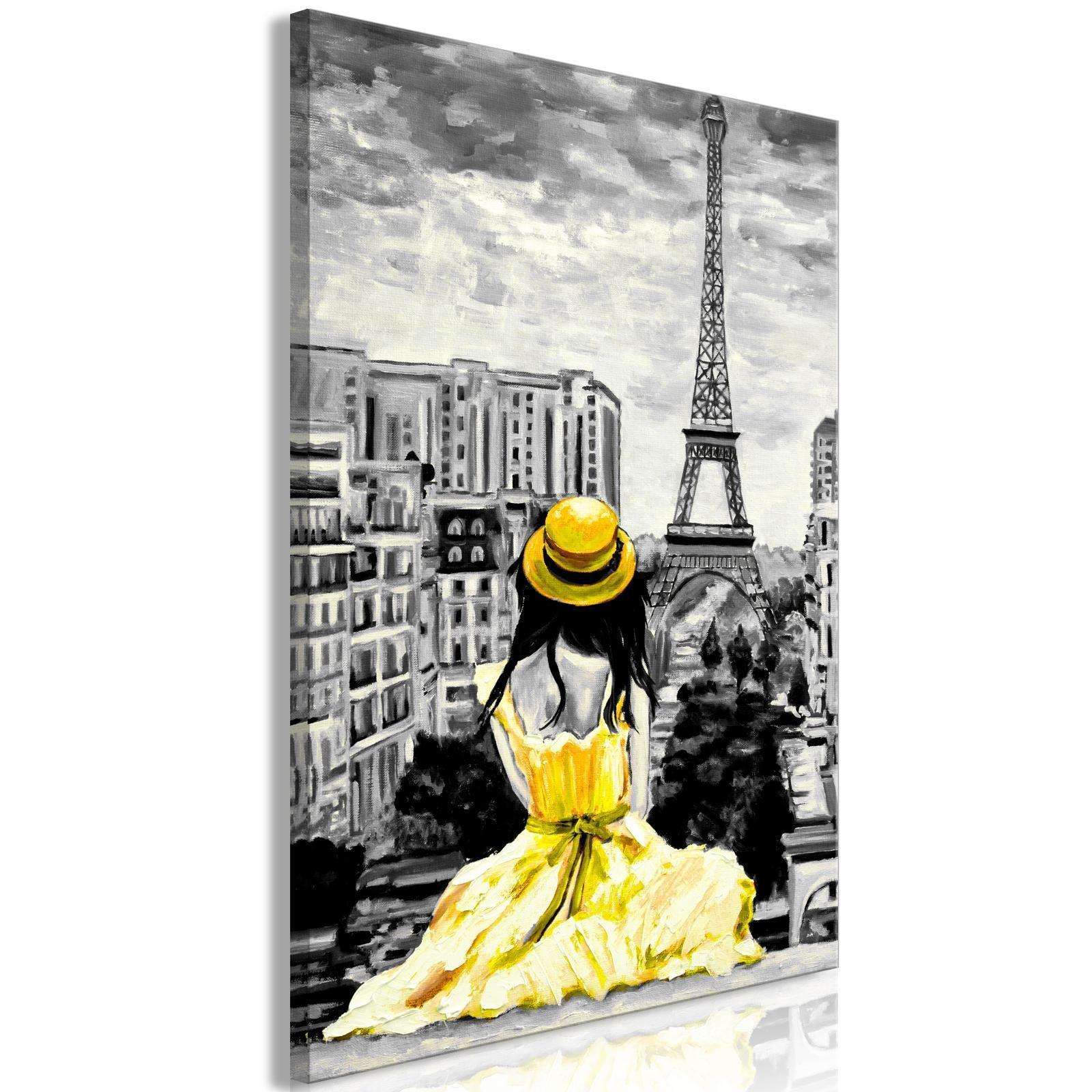 Tavla - Paris Colour (1 Part) Vertical Yellow-Tavlor-Artgeist-peaceofhome.se