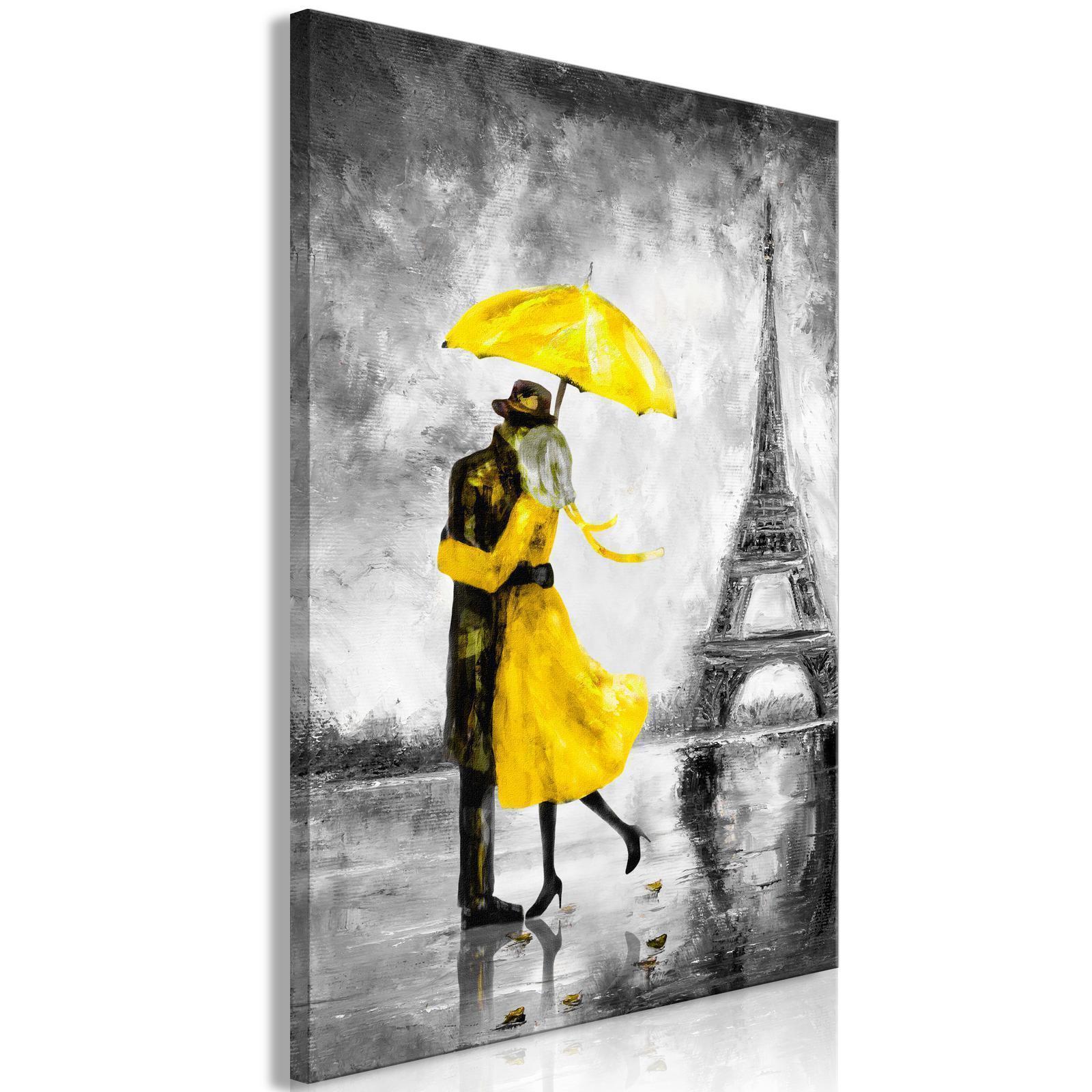 Tavla - Paris Fog (1 Part) Vertical Yellow-Tavlor-Artgeist-peaceofhome.se