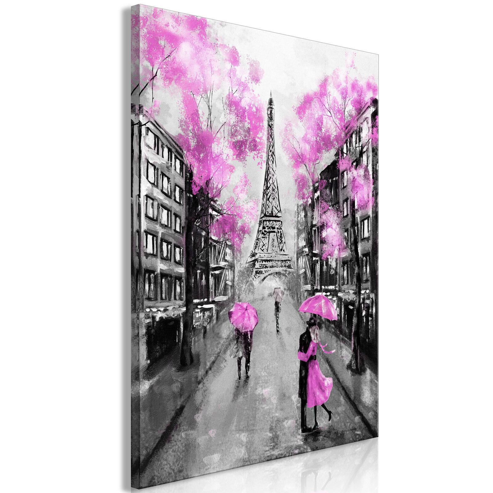 Tavla - Paris Rendez-Vous (1 Part) Vertical Pink-Tavlor-Artgeist-peaceofhome.se