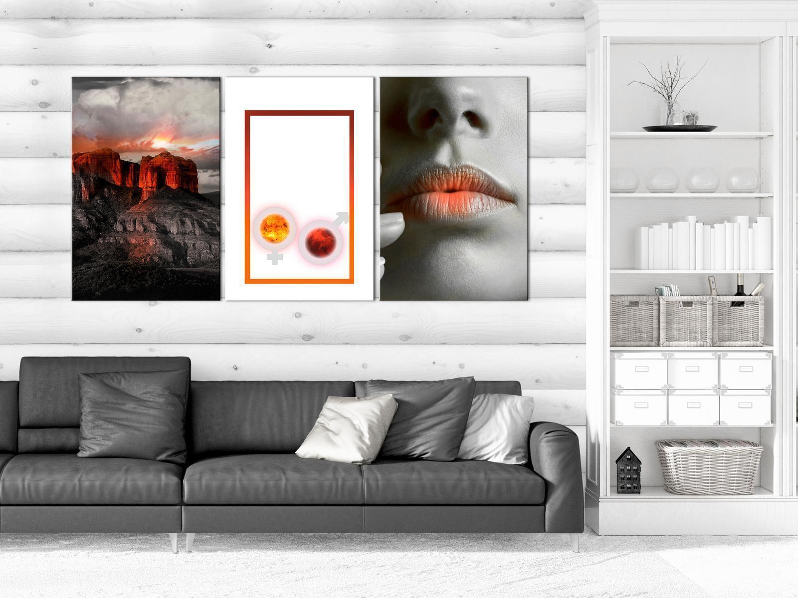 Tavla - Passion (3 Parts)-Tavlor-Artgeist-Premium print-120x60-peaceofhome.se