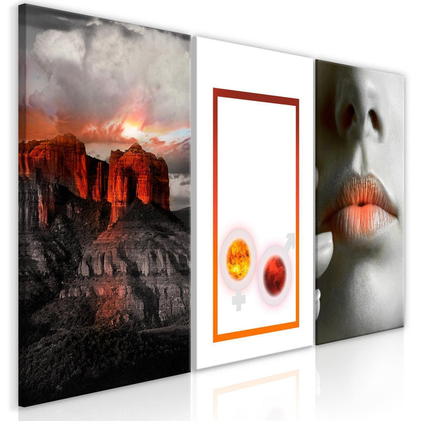 Tavla - Passion (3 Parts)-Tavlor-Artgeist-Premium print-120x60-peaceofhome.se