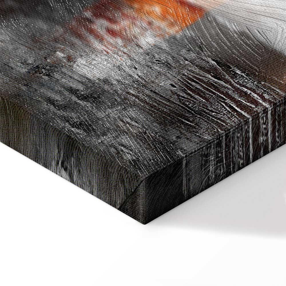 Tavla - Reflection of Colors (1-part) - Sunset in Painted Abstract Background-Tavlor-Artgeist-peaceofhome.se