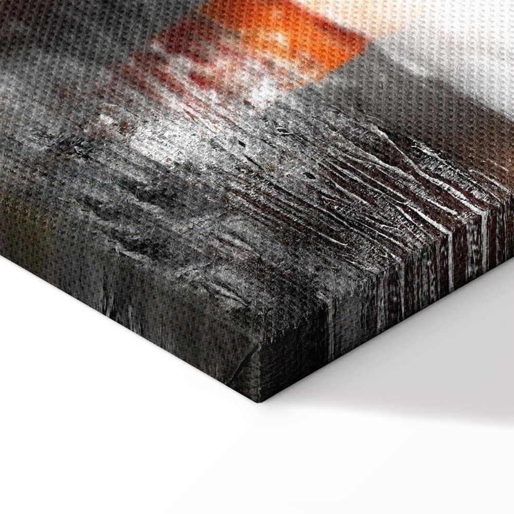 Tavla - Reflection of Colors (1-part) - Sunset in Painted Abstract Background-Tavlor-Artgeist-peaceofhome.se