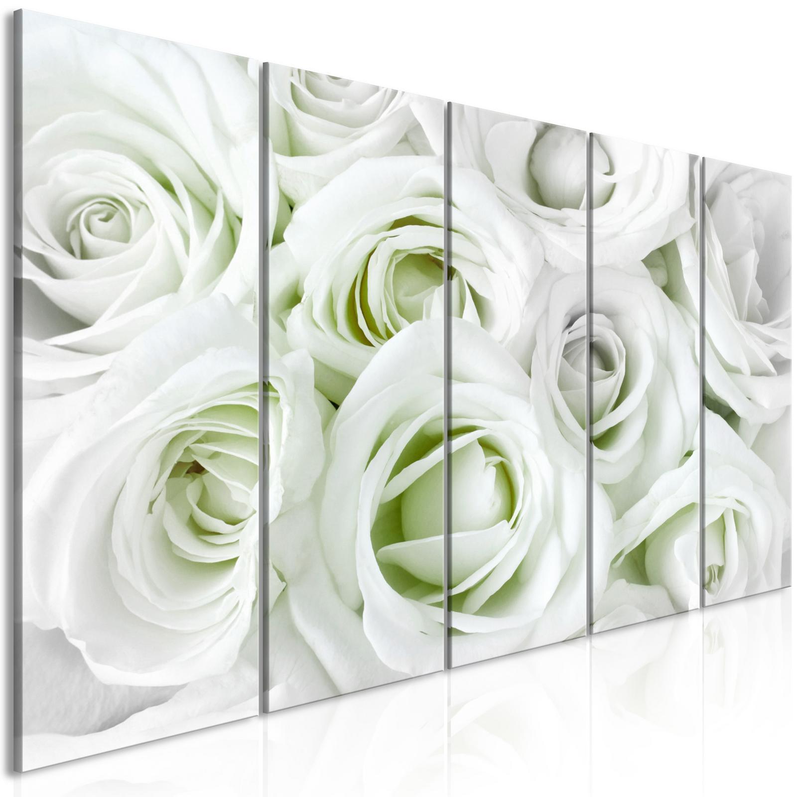 Tavla - Satin Rose (5 Parts) Narrow Green-Tavlor-Artgeist-peaceofhome.se