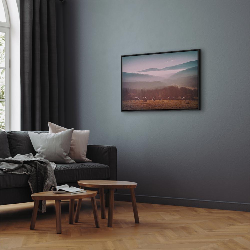 Tavla - Sheep in Mountain Landscape (1-part) - Animals in Nature-Tavlor-Artgeist-peaceofhome.se