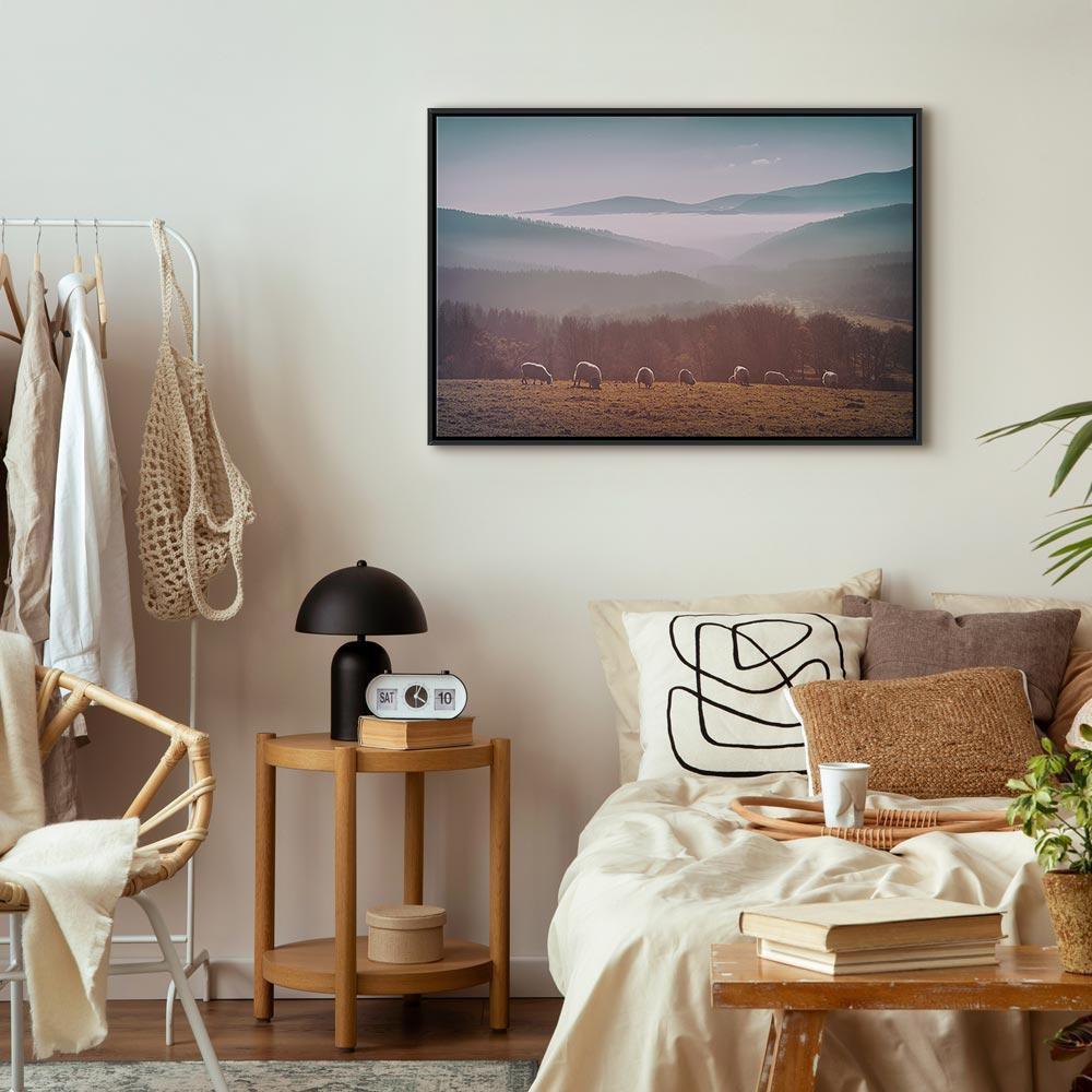 Tavla - Sheep in Mountain Landscape (1-part) - Animals in Nature-Tavlor-Artgeist-peaceofhome.se