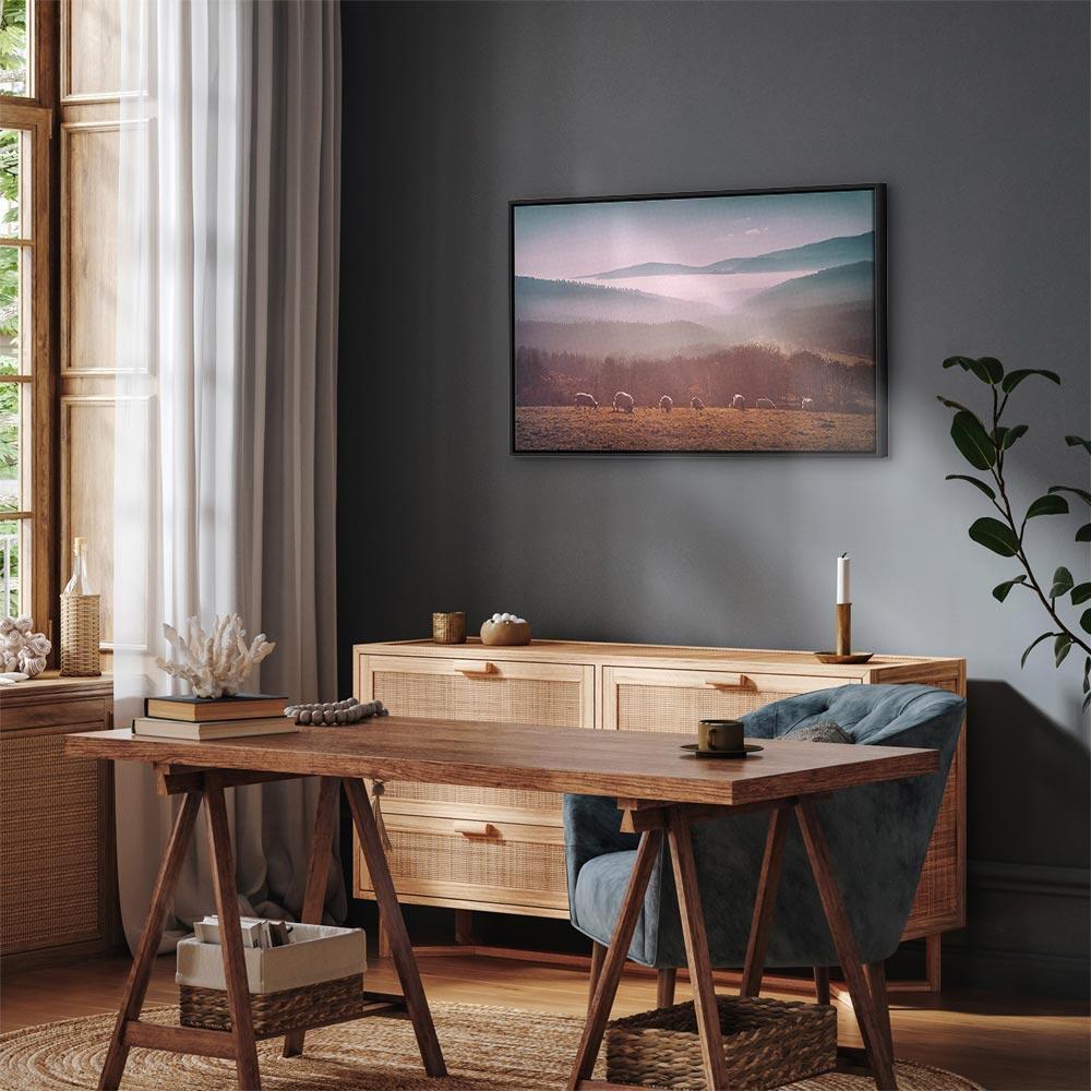 Tavla - Sheep in Mountain Landscape (1-part) - Animals in Nature-Tavlor-Artgeist-peaceofhome.se