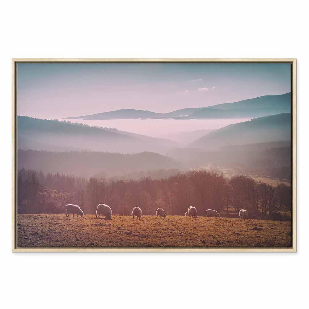 Tavla - Sheep in Mountain Landscape (1-part) - Animals in Nature-Tavlor-Artgeist-peaceofhome.se