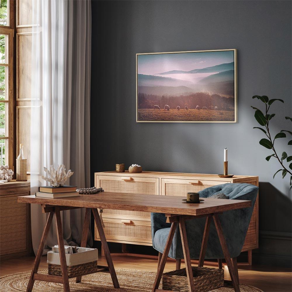 Tavla - Sheep in Mountain Landscape (1-part) - Animals in Nature-Tavlor-Artgeist-peaceofhome.se