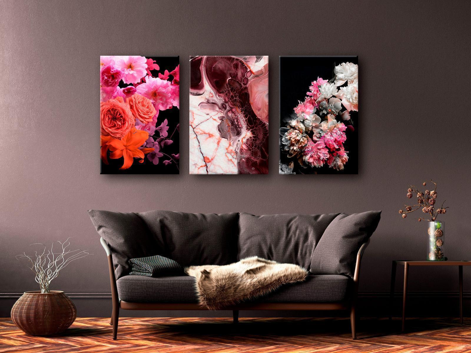 Tavla - Spring Baroque (3 Parts)-Tavlor-Artgeist-Premium print-120x60-peaceofhome.se