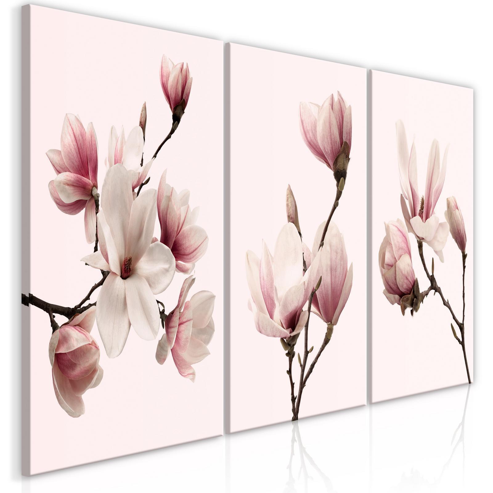 Tavla - Spring Magnolias (3 Parts)-Tavlor-Artgeist-peaceofhome.se