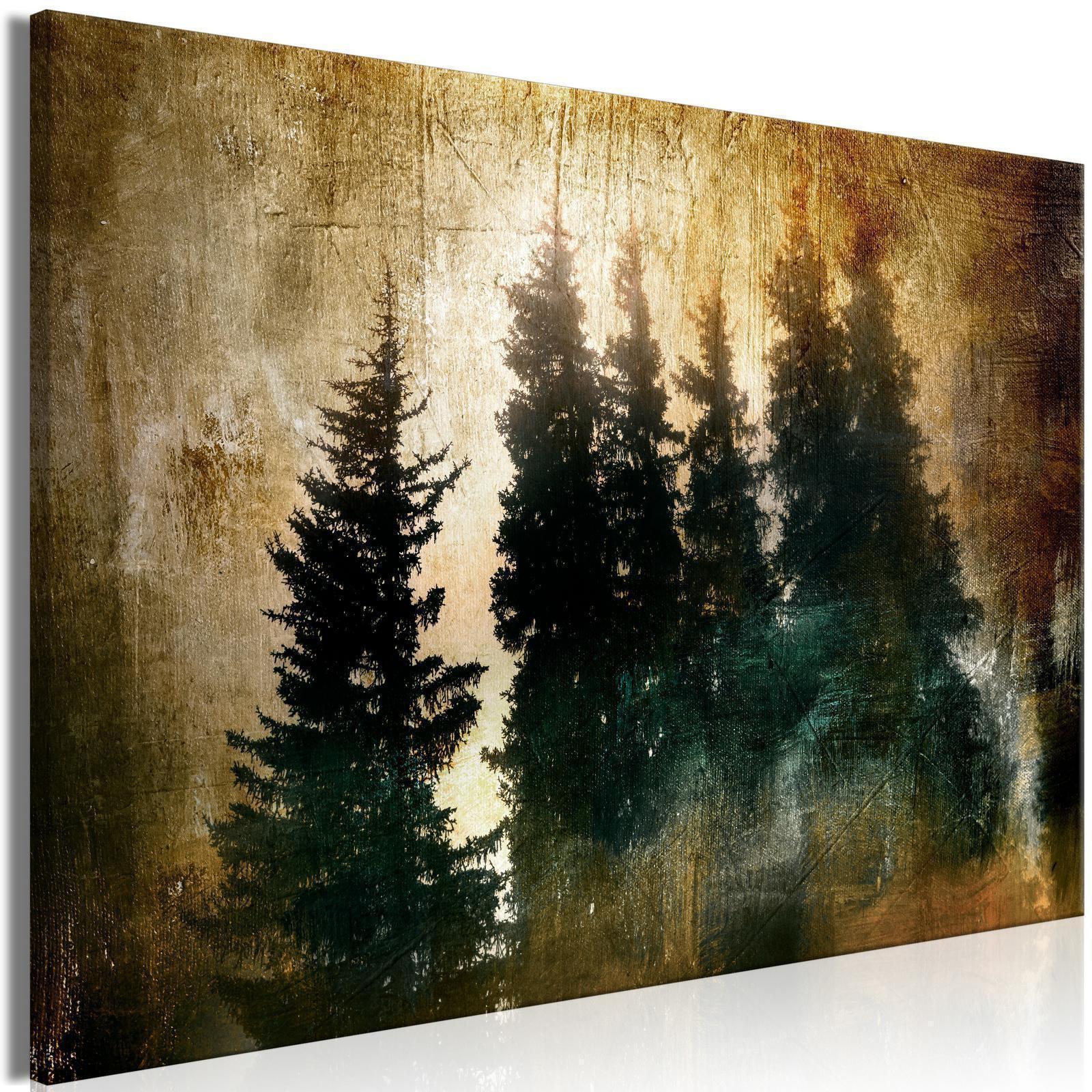 Tavla - Stately Spruces (1 Part) Wide-Tavlor-Artgeist-peaceofhome.se
