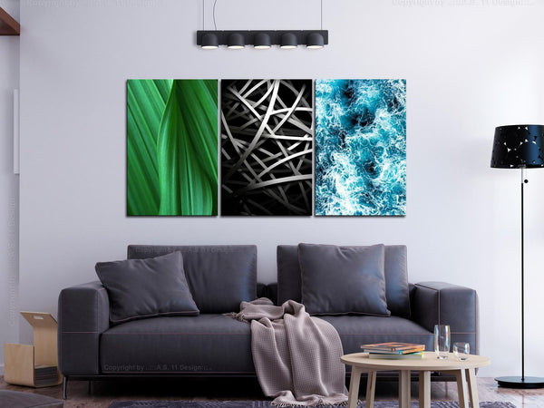 Tavla - Structures in Nature (3 Parts)-Tavlor-Artgeist-Premium print-120x60-peaceofhome.se