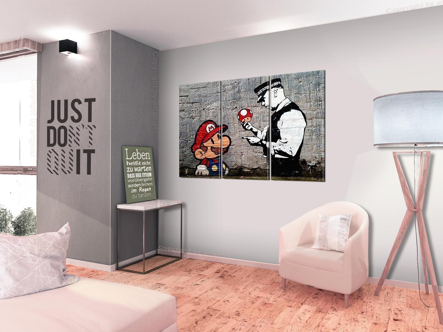 Tavla - Super Mario Mushroom Cop by Banksy-Tavlor-Artgeist-peaceofhome.se