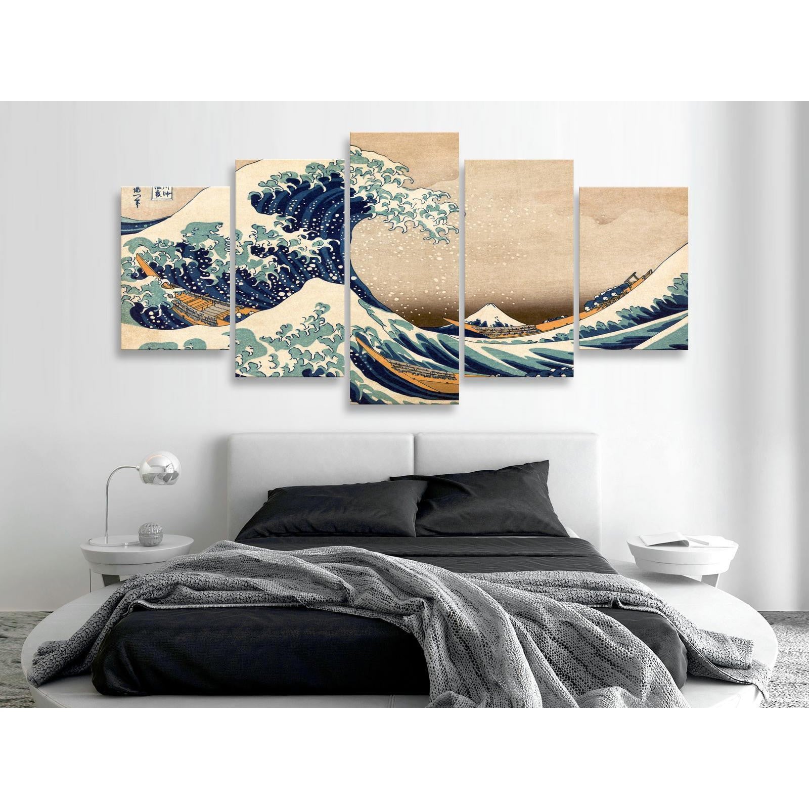 Tavla - The Great Wave off Kanagawa (5 Parts) Wide-Tavlor-Artgeist-peaceofhome.se