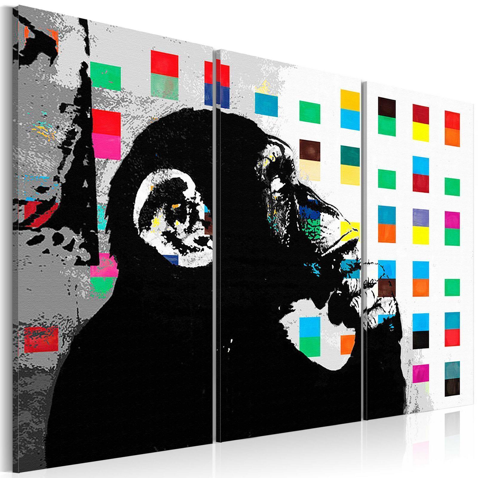 Tavla - The Thinker Monkey by Banksy-Tavlor-Artgeist-peaceofhome.se