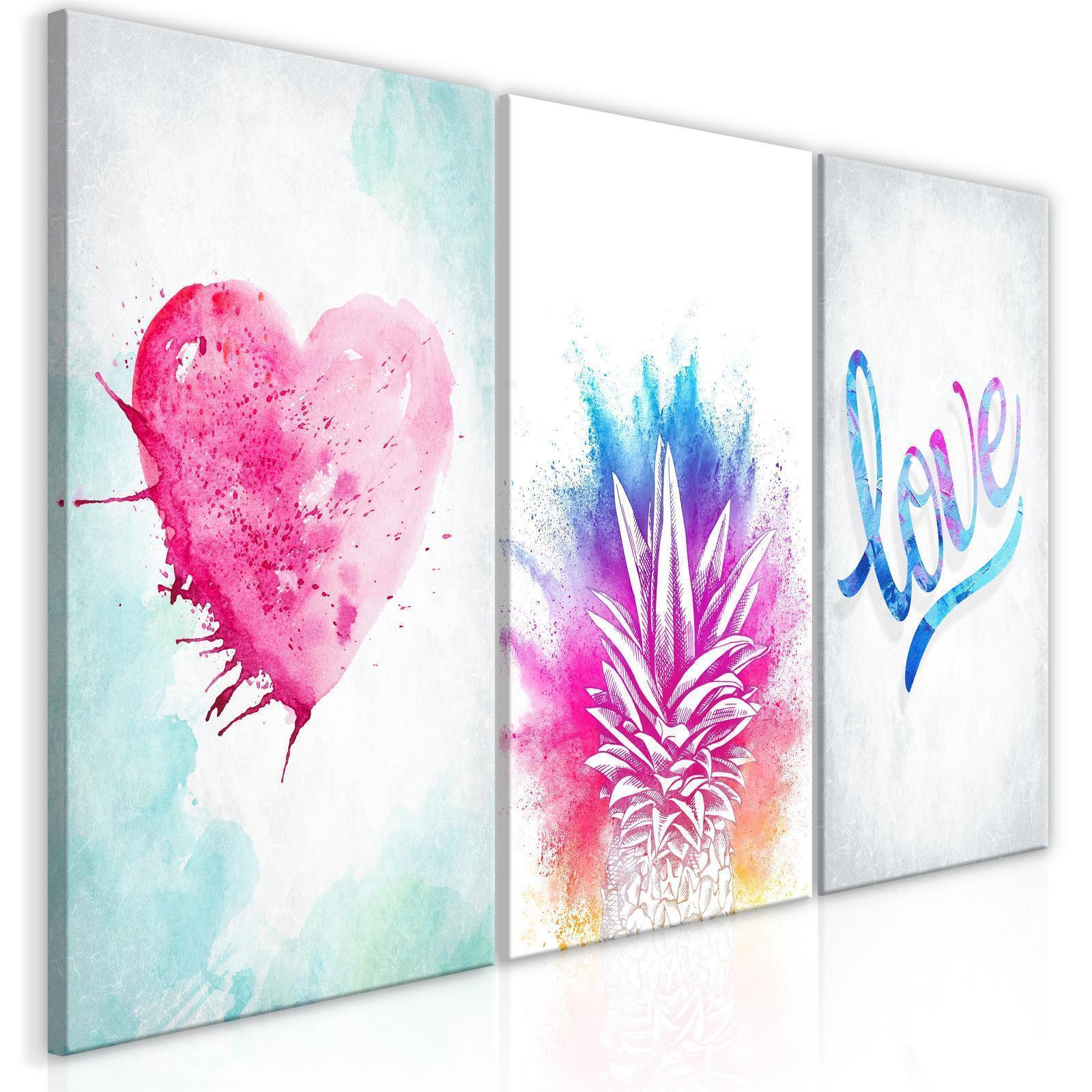 Tavla - Tropical Dust (3 Parts)-Tavlor-Artgeist-Premium print-120x60-peaceofhome.se