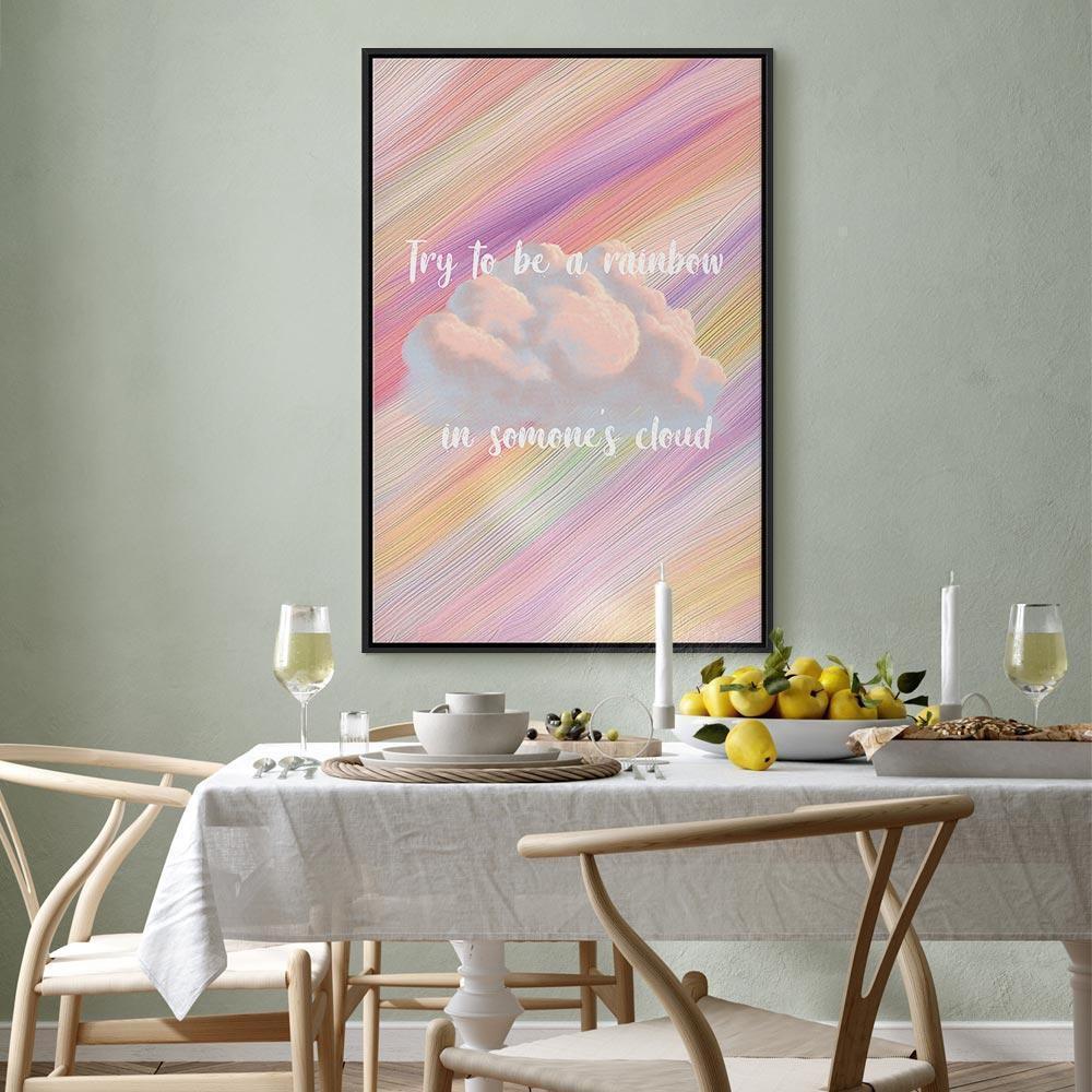 Tavla - Try to Be a Rainbow (1 Part) Vertical-Tavlor-Artgeist-peaceofhome.se