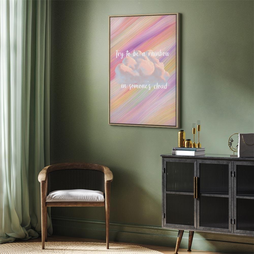 Tavla - Try to Be a Rainbow (1 Part) Vertical-Tavlor-Artgeist-peaceofhome.se