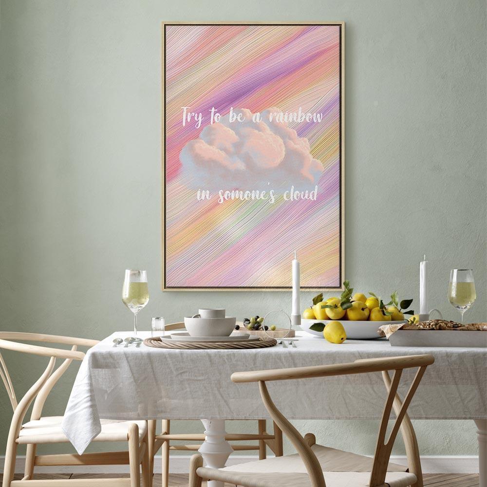 Tavla - Try to Be a Rainbow (1 Part) Vertical-Tavlor-Artgeist-peaceofhome.se