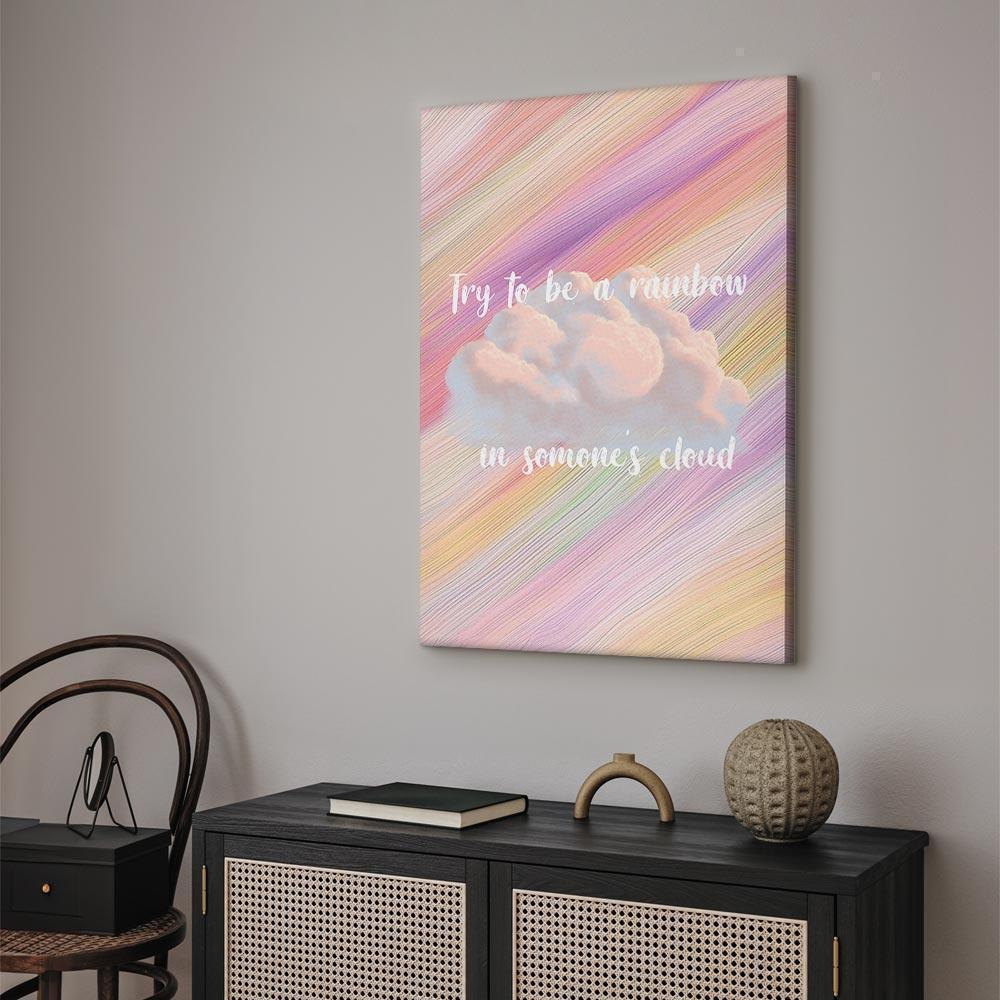 Tavla - Try to Be a Rainbow (1 Part) Vertical-Tavlor-Artgeist-peaceofhome.se