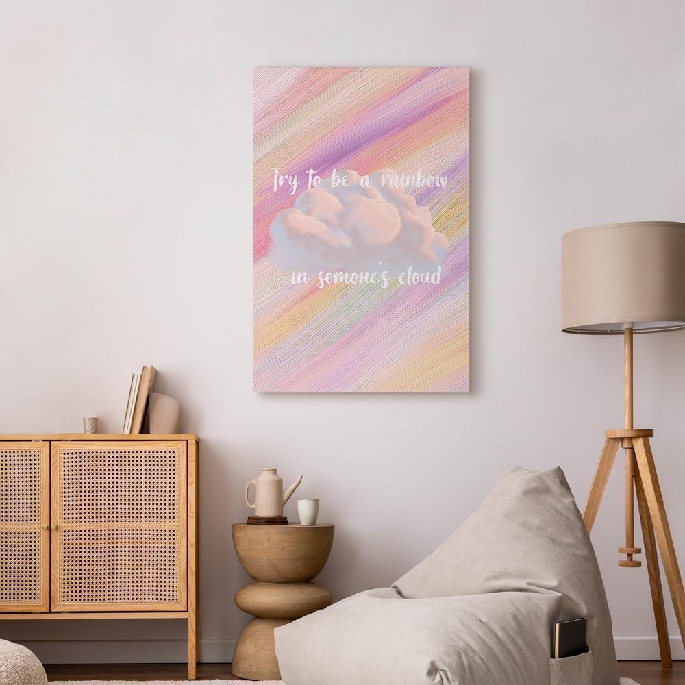 Tavla - Try to Be a Rainbow (1 Part) Vertical-Tavlor-Artgeist-peaceofhome.se