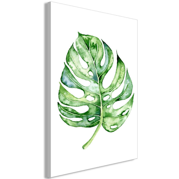 Tavla - Watercolor Monstera (1 Part) Vertical-Tavlor-Artgeist-peaceofhome.se