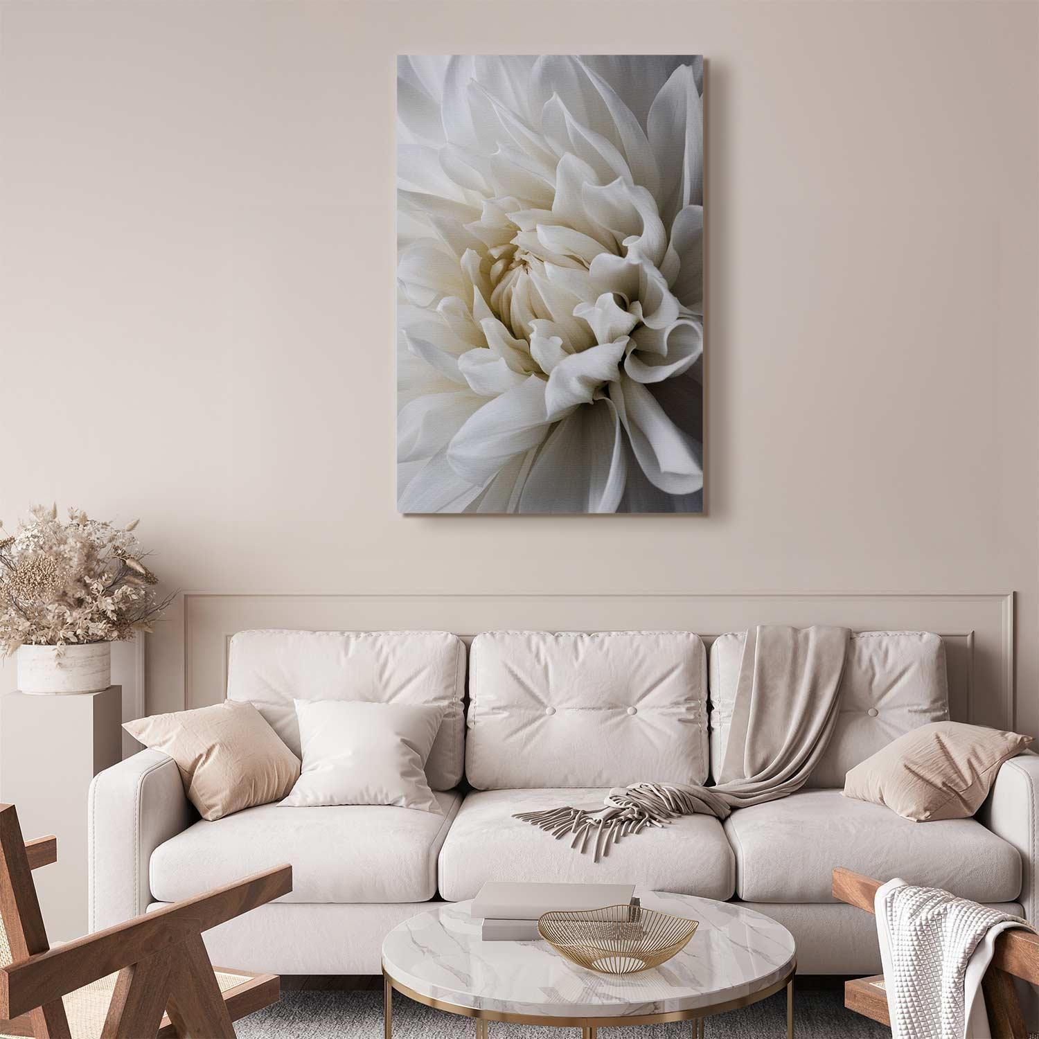 Tavla - White Dahlia-Tavlor-Artgeist-peaceofhome.se