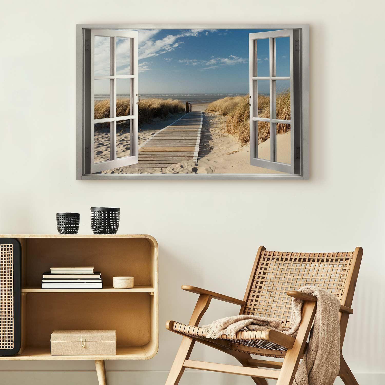 Tavla - Window: View of the Beach-Tavlor-Artgeist-peaceofhome.se