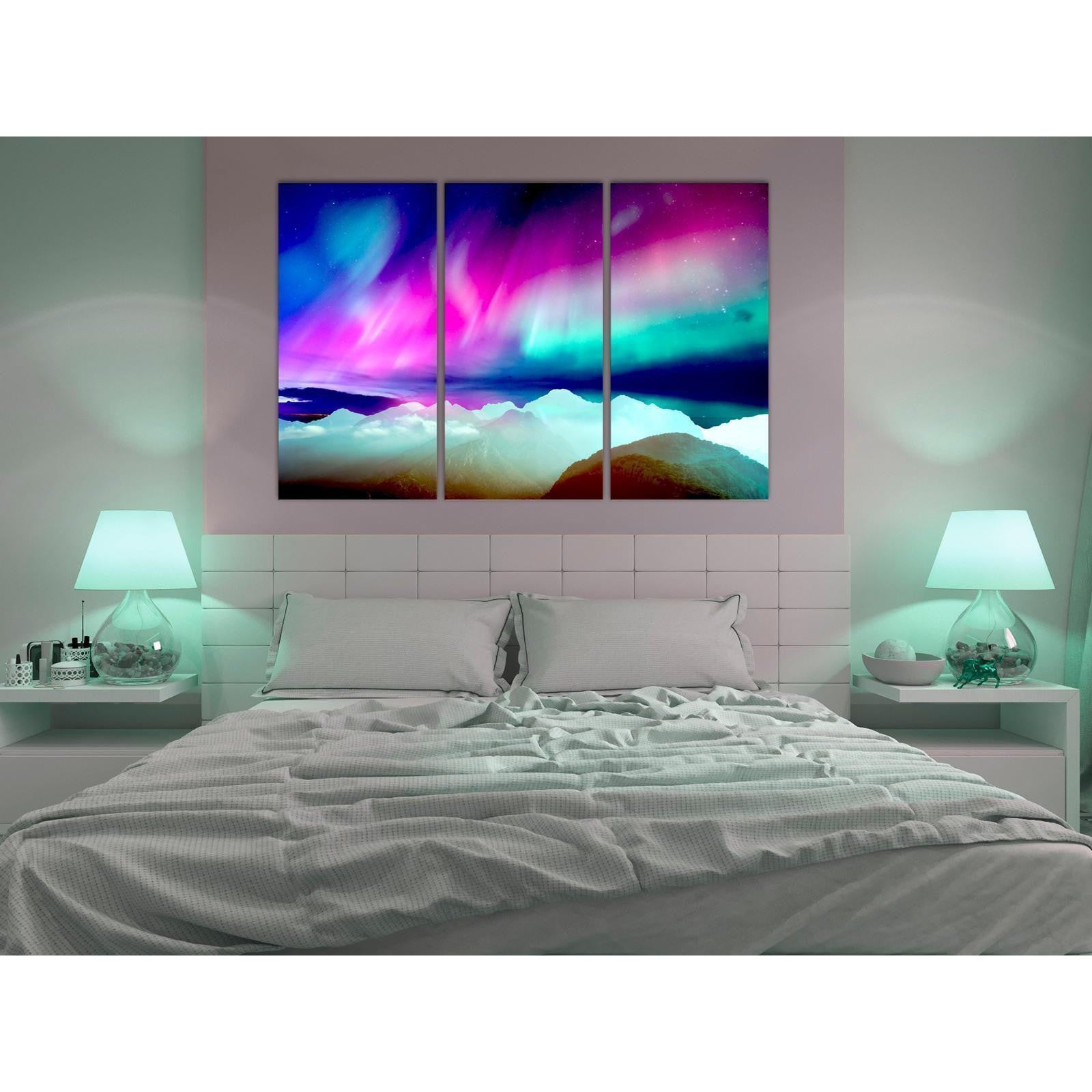 Tavla - Wonderful Aurora (3 Parts)-Tavlor-Artgeist-peaceofhome.se