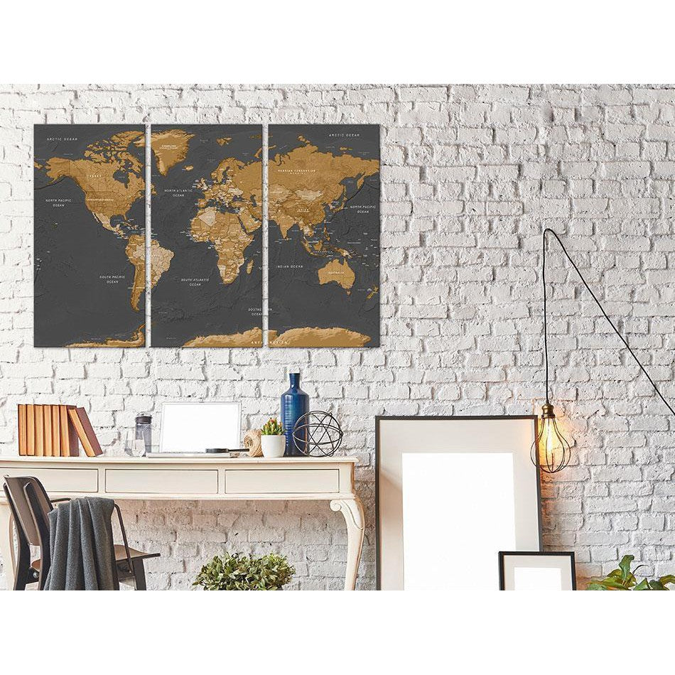 Tavla - World Map: Modern Aesthetics-Tavlor-Artgeist-peaceofhome.se