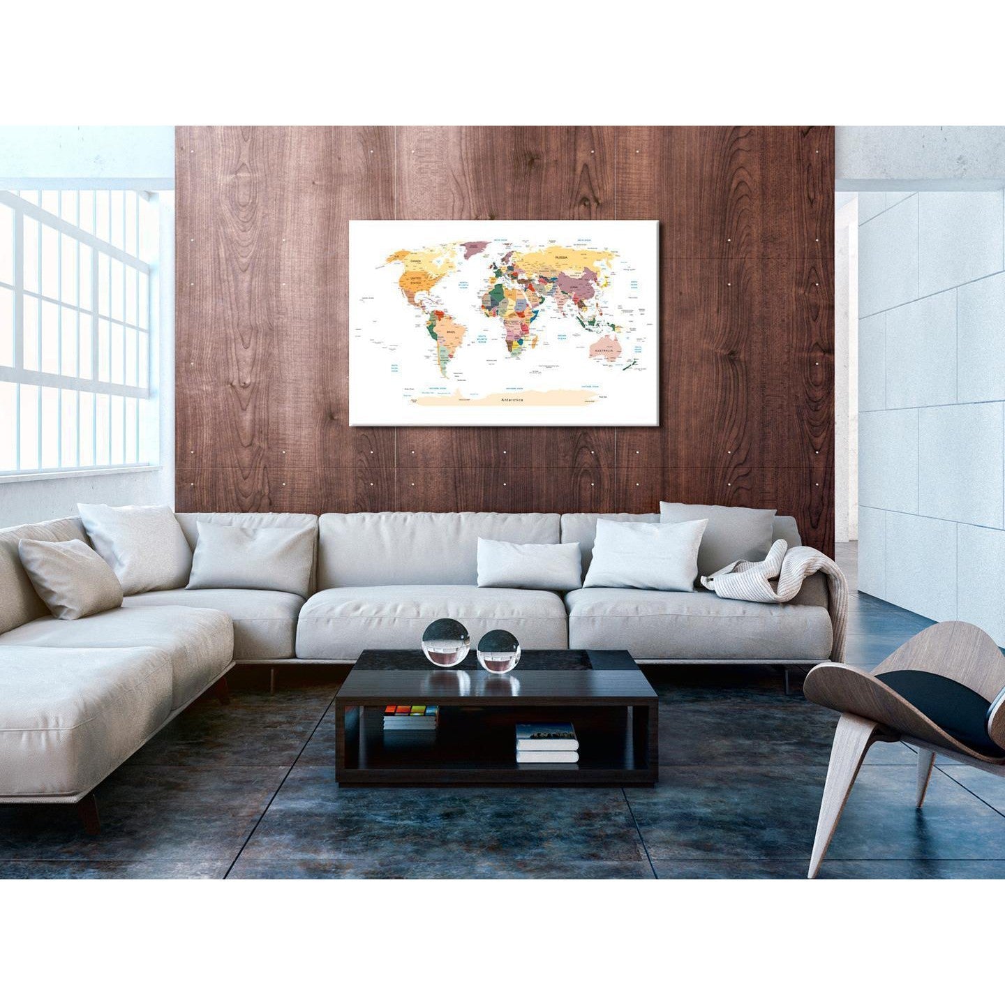 Tavla - World Map: Travel Around the World-Tavlor-Artgeist-peaceofhome.se