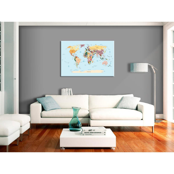 Tavla - World Map: Travel with Me-Tavlor-Artgeist-peaceofhome.se