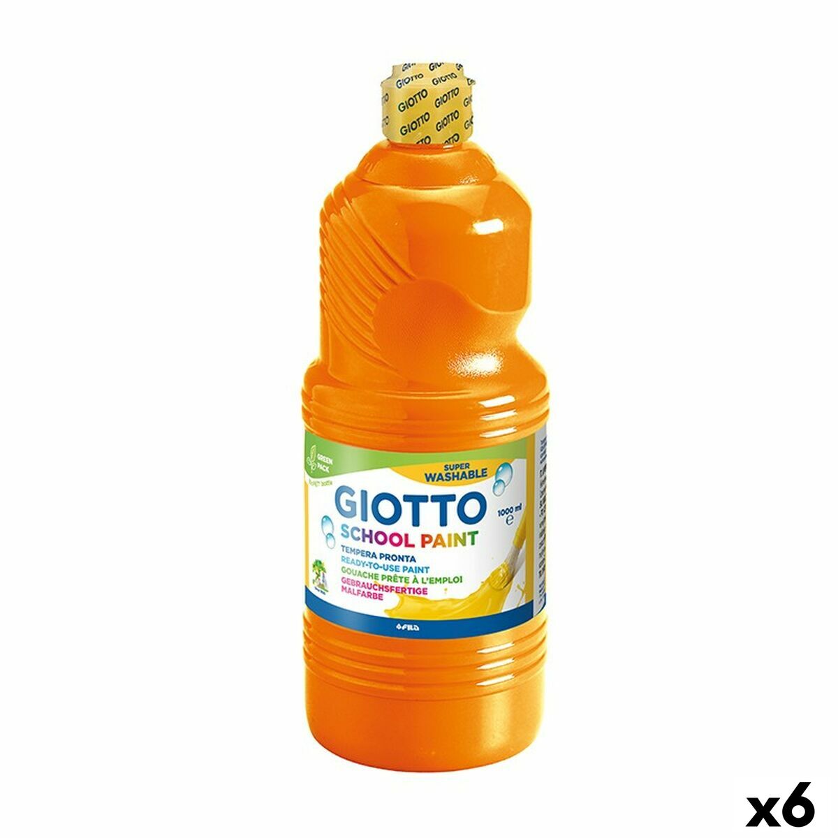 Tempera Giotto Orange 1 L (6 antal)-Kontor och Kontorsmaterial, konst och hantverk-Giotto-peaceofhome.se