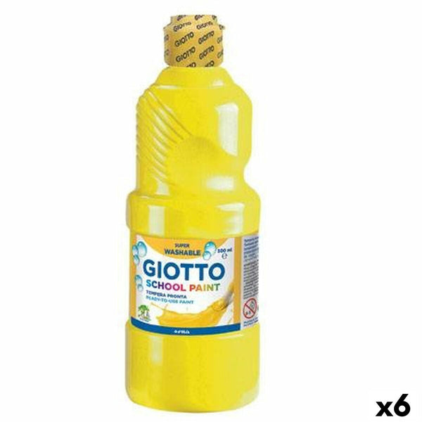 Tempera Giotto School Gul 500 ml Tvättbar (6 antal)-Kontor och Kontorsmaterial, konst och hantverk-Giotto-peaceofhome.se