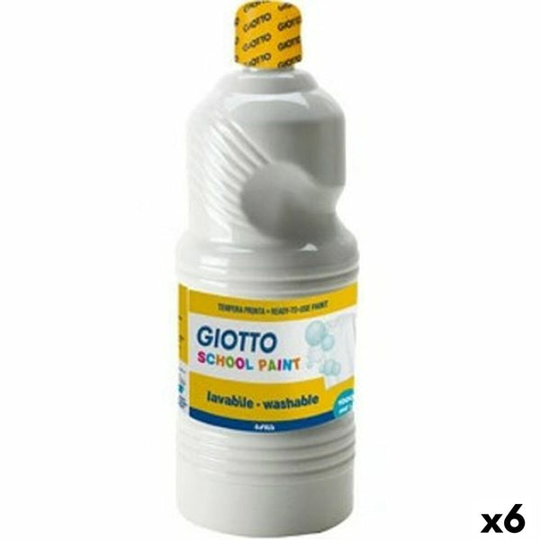 Tempera Giotto Vit 1 L (6 antal)-Kontor och Kontorsmaterial, konst och hantverk-Giotto-peaceofhome.se