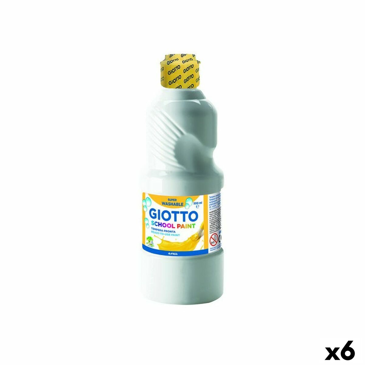 Tempera Giotto Vit 500 ml (6 antal)-Kontor och Kontorsmaterial, konst och hantverk-Giotto-peaceofhome.se