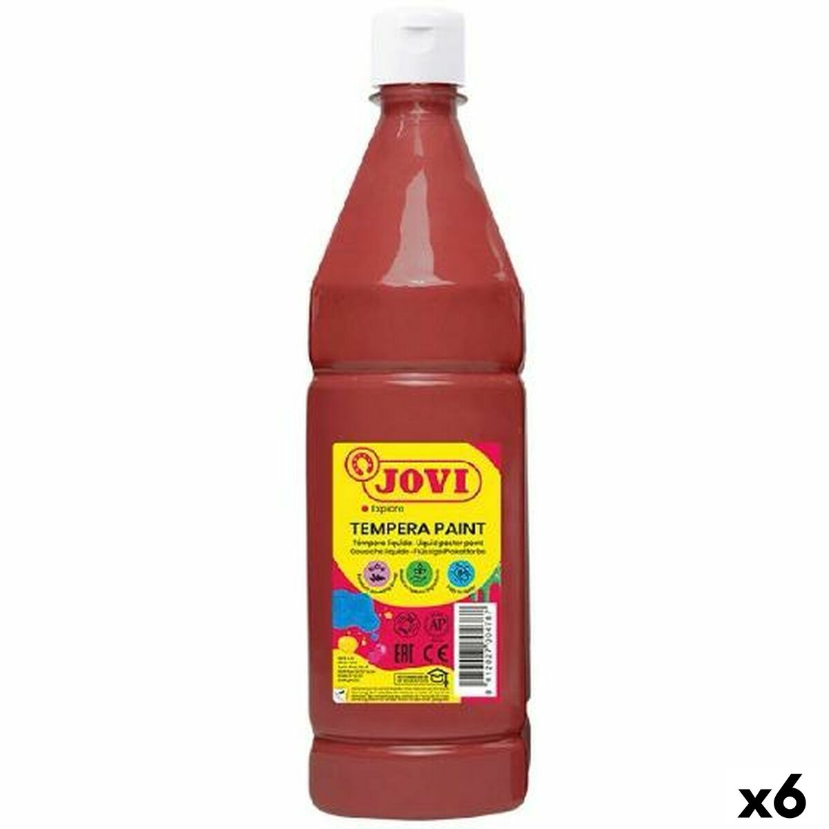Tempera Jovi Brun 1 L (6 antal)-Kontor och Kontorsmaterial, konst och hantverk-Jovi-peaceofhome.se