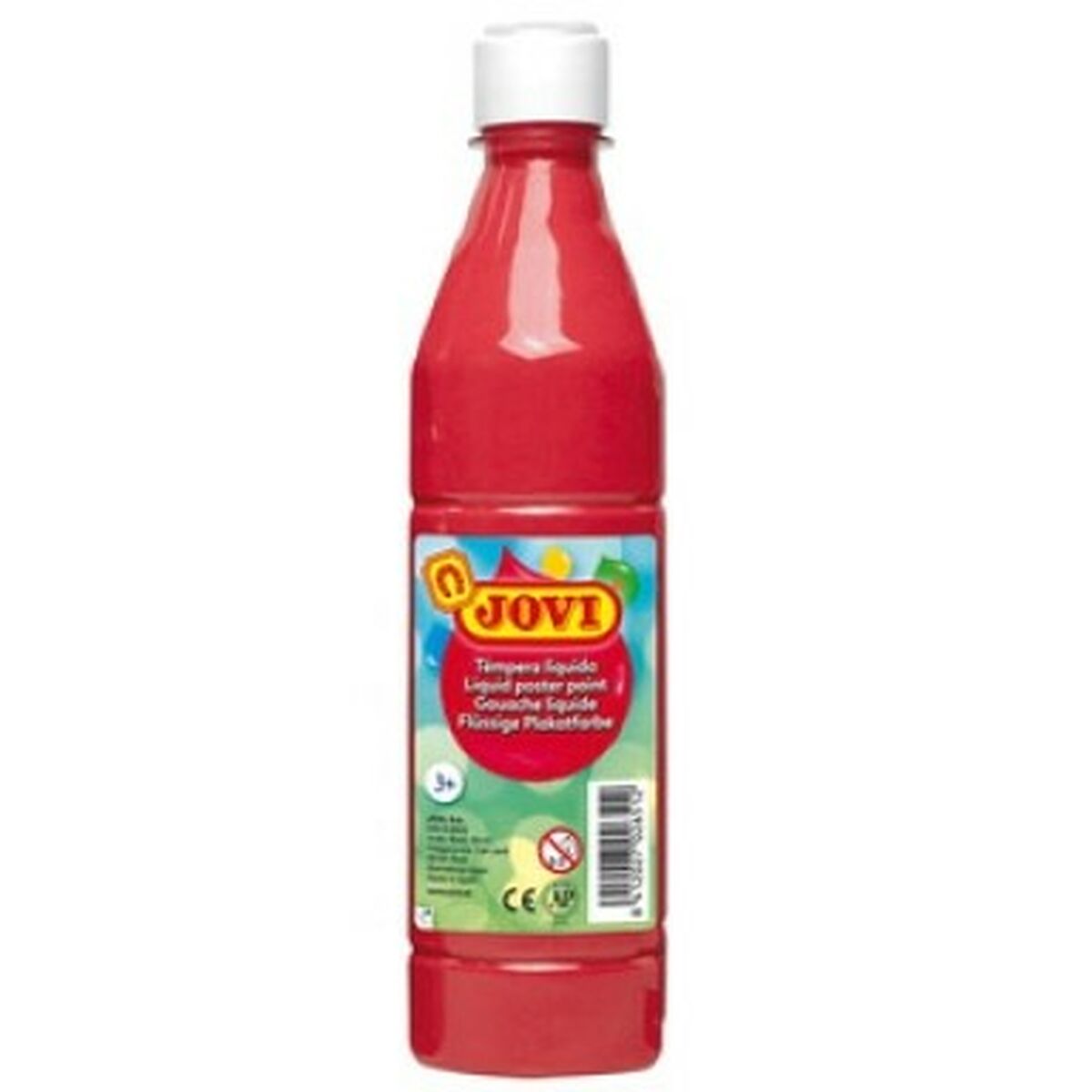 Tempera Jovi Klarrött 500 ml (12 antal)-Kontor och Kontorsmaterial, konst och hantverk-Jovi-peaceofhome.se