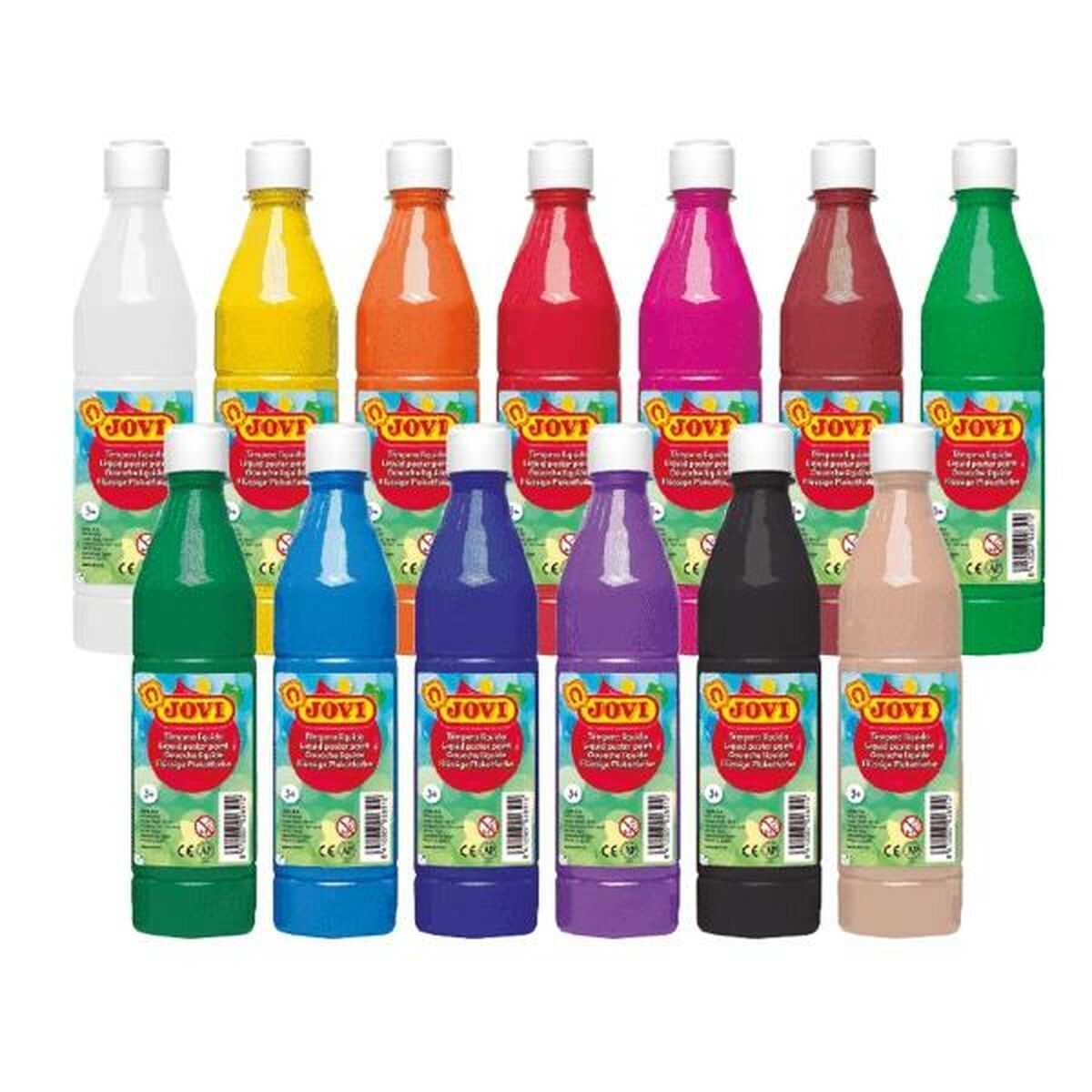 Tempera Jovi Klarrött 500 ml (12 antal)-Kontor och Kontorsmaterial, konst och hantverk-Jovi-peaceofhome.se