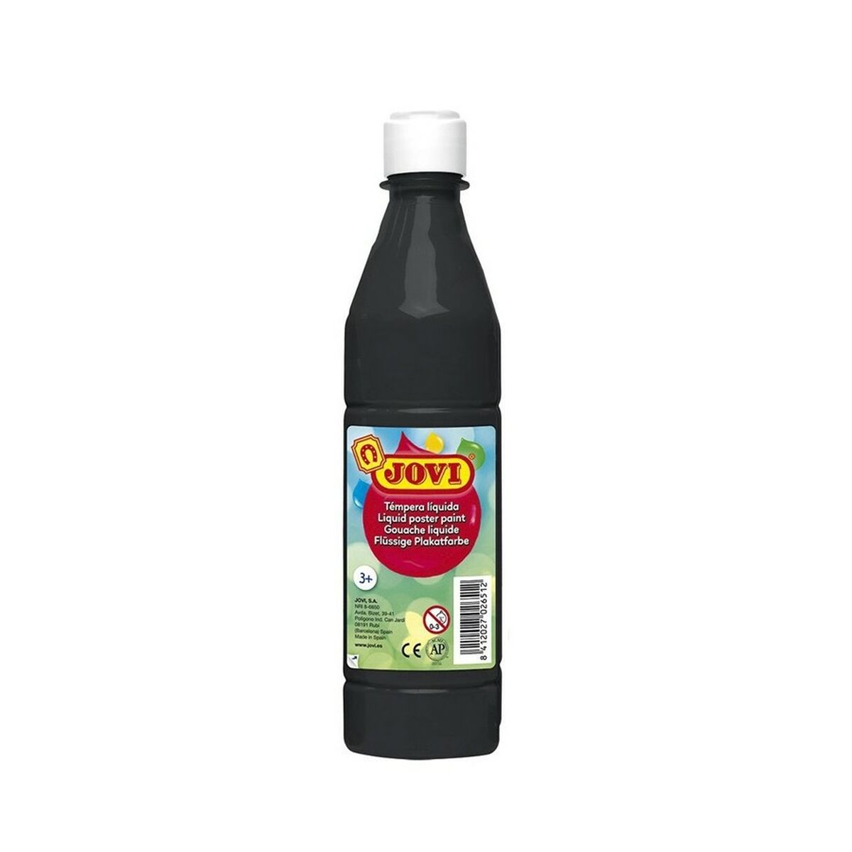 Tempera Jovi Svart 500 ml (12 antal)-Kontor och Kontorsmaterial, konst och hantverk-Jovi-peaceofhome.se