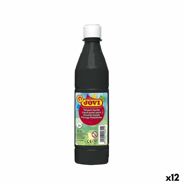Tempera Jovi Svart 500 ml (12 antal)-Kontor och Kontorsmaterial, konst och hantverk-Jovi-peaceofhome.se